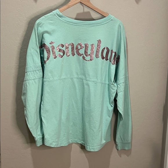 Disneyland Spirit Jersey Light Green Mint Parks Disney Shirt Long Sleeve Top - Picture 4 of 10